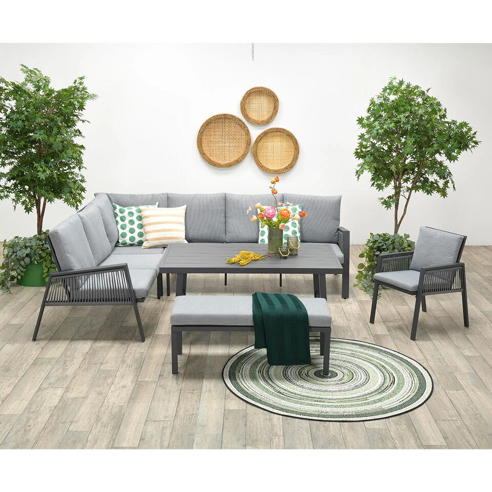 Garden Impressions Brendon Sportbank 120x45 Cm - Licht Grijs 4 Garden Impressions Brendon Sportbank 120x45 Cm - Licht Grijs - Afbeelding 2