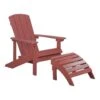Beliani Tuinstoel ADIRONDACK - Rood Kunsthout -Tuinmeubelwinkel 1000035696