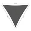 Shadow Comfort Waterafstotend, Driehoek 4x4x4,m Vintage Greyset