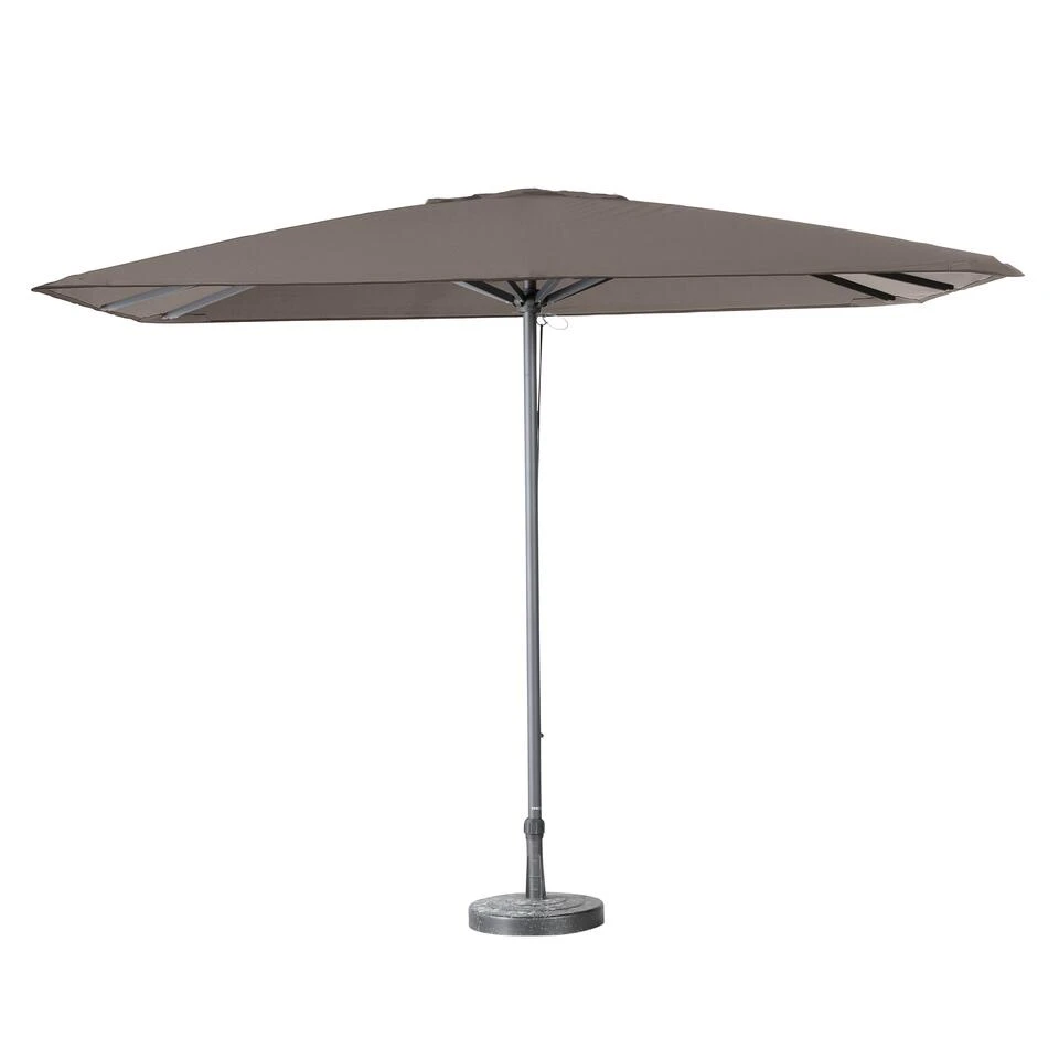Madison - Parasol Profi-line - Vierkant 400x300 - Volant - Taupe 3 Madison - Parasol Profi-line - Vierkant 400x300 - Volant - Taupe