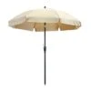 Madison - Parasol Lanzarote Round Ecru - 250cm - Beige 1 Madison - Parasol Lanzarote Round Ecru - 250cm - Beige -Tuinmeubelwinkel 1000036302
