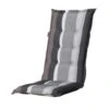 Madison - Tuinkussens Hoge Rug Stripe Grey - 123x50 - Grijs -Tuinmeubelwinkel 1000037609