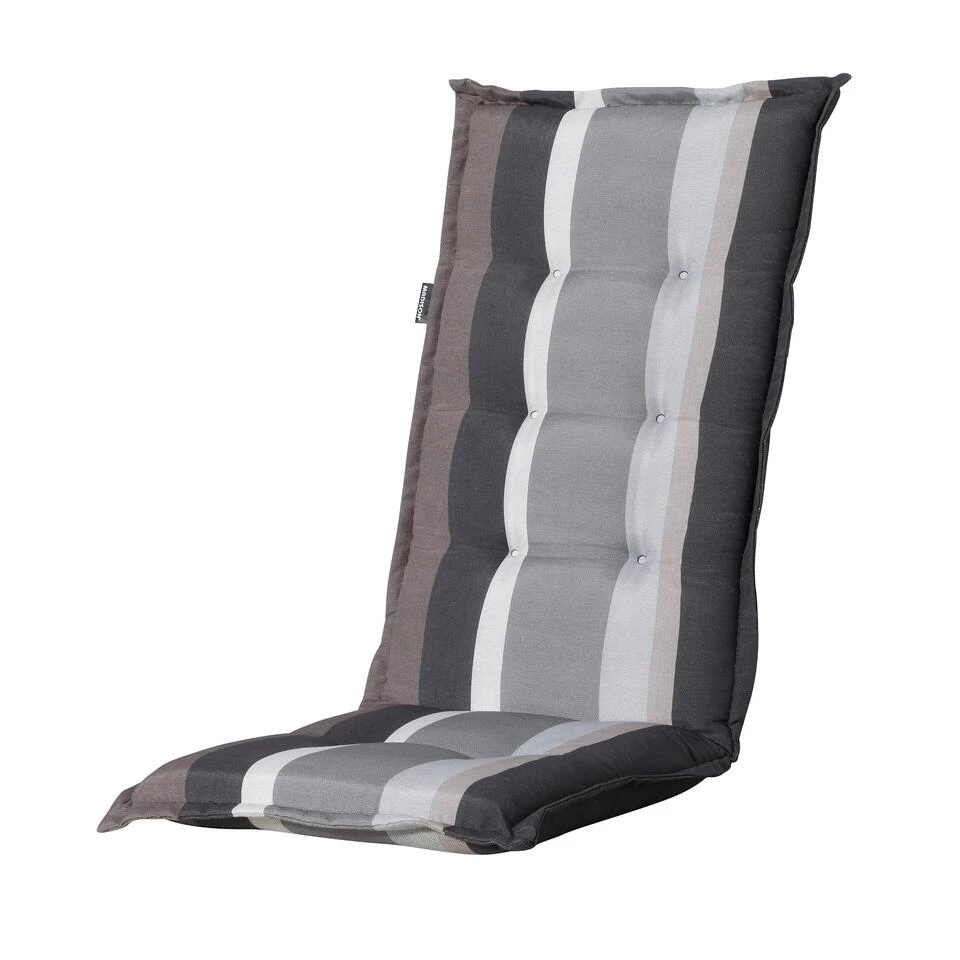 Madison - Tuinkussens Hoge Rug Stripe Grey - 123x50 - Grijs 3 Madison - Tuinkussens Hoge Rug Stripe Grey - 123x50 - Grijs