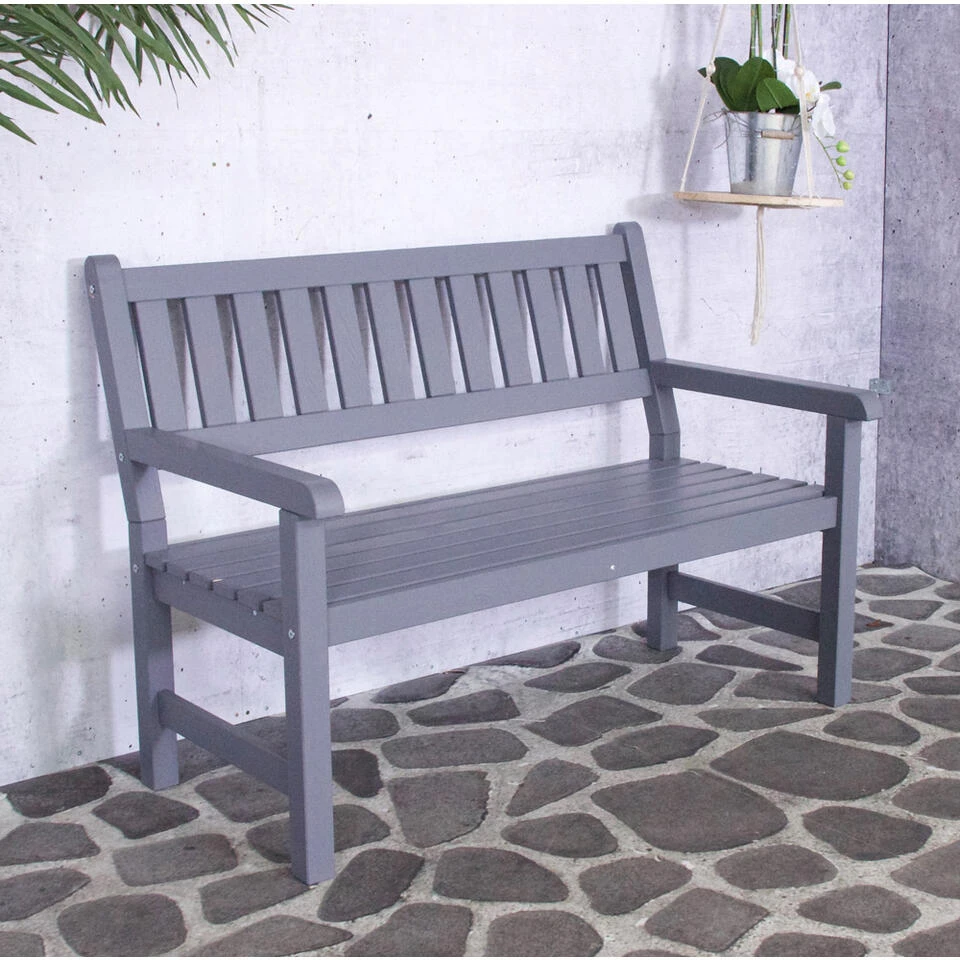 SenS-Line Bordeaux Tuinbank - Grenenhout - Grijs 5 SenS-Line Bordeaux Tuinbank - Grenenhout - Grijs - Afbeelding 3