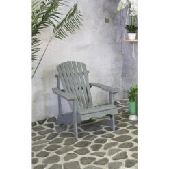 SenS-Line Adirondack Tuinstoel - Hout - Grijs -Tuinmeubelwinkel 1000038285 0101