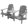 SenS-Line Adirondack Dubbele Tuinstoel - Hout - Grijs -Tuinmeubelwinkel 1000038286