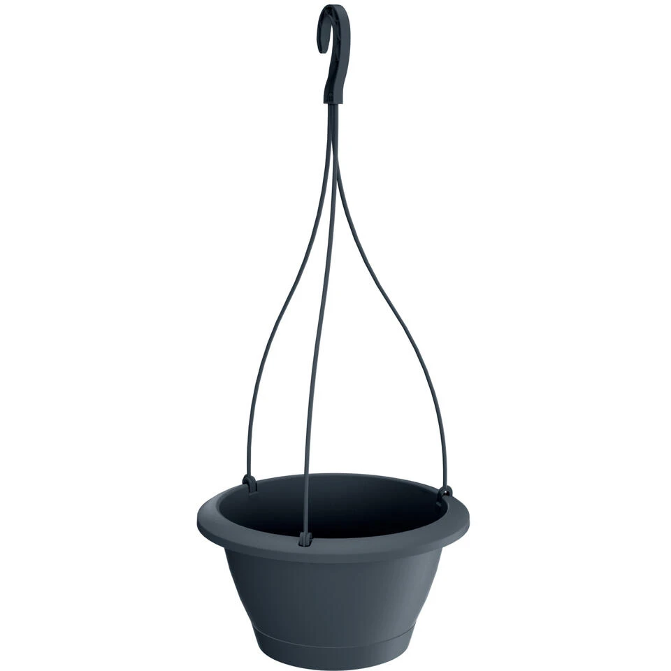 Prosperplast Bloempot - Antraciet - Kunststof - Hangpot - 23 Cm 3 Prosperplast Bloempot - Antraciet - Kunststof - Hangpot - 23 Cm
