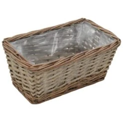 VidaXL Plantenbakken Verhoogd 3 St Wicker Met PE-voering -Tuinmeubelwinkel 1000039775 0103