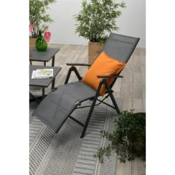 Garden Impressions Sol Relax Tuinstoel - Zwart -Tuinmeubelwinkel 1000040789 0104