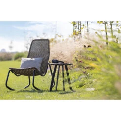 WOOOD Schommelstoel Buiten Tom - Rattan - Naturel - 97x51x95 -Tuinmeubelwinkel 1000041308 0102