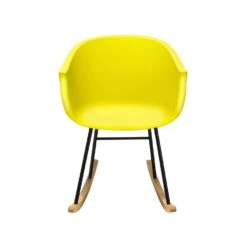 Beliani Schommelstoel HARMONY - Geel Polypropyleen -Tuinmeubelwinkel 1000041319 0103