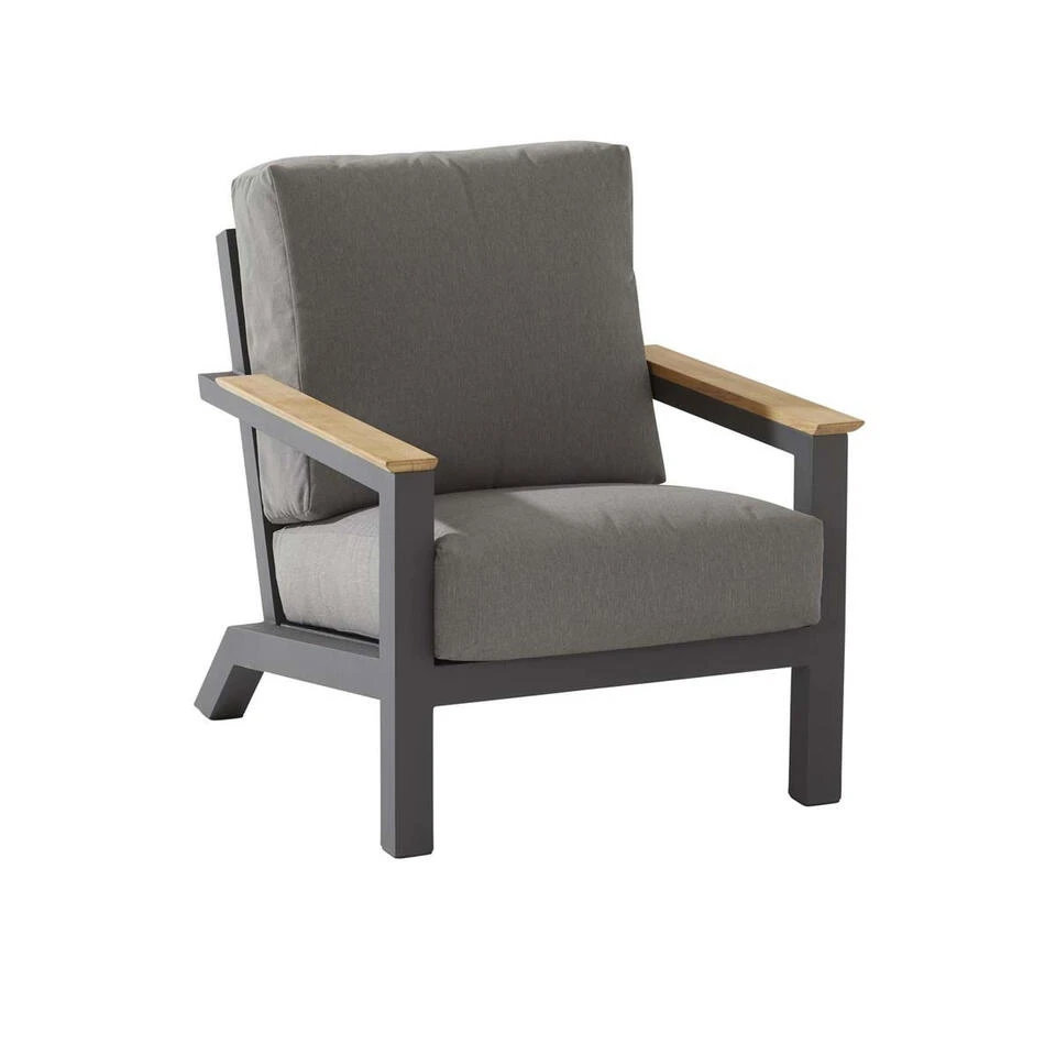 4 Seasons Outdoor Capitol Lounge Tuinstoel - Donker Grijs 3 4 Seasons Outdoor Capitol Lounge Tuinstoel - Donker Grijs