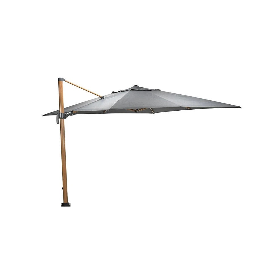 Garden Impressions Hawaii Big Pole Parasol Teak Look - D. Grijs 3 Garden Impressions Hawaii Big Pole Parasol Teak Look - D. Grijs