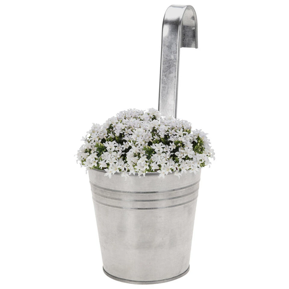 Merkloos Bloempot - Zinken - Emmer - Met Ophanghaak - 21 X 13 X 29 Cm 4 Merkloos Bloempot - Zinken - Emmer - Met Ophanghaak - 21 X 13 X 29 Cm - Afbeelding 2