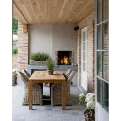 Livingfurn - Tuintafel Table Evoy - 90x160x78 - Teakhout -Tuinmeubelwinkel 1000045415 0101