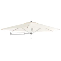 Easysol Muurparasol - Hexagonaal / Rond - 250 Cm Diameter - Ecru / Gebroken Wit -Tuinmeubelwinkel 1000046828 0102