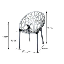 Siesta Crystal Stapelbare Stoel - Transparant 7 Siesta Crystal Stapelbare Stoel - Transparant -Tuinmeubelwinkel 1000048814 0101