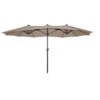 SenS-Line - Marbella Parasol Taupe 270x450 Cm - Grijs 1 SenS-Line - Marbella Parasol Taupe 270x450 Cm - Grijs -Tuinmeubelwinkel 1000049257