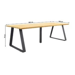 Taste Basso Tuintafel - Teak Hout - 240x100 Cm -Tuinmeubelwinkel 1000051510 0101