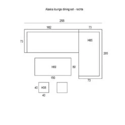 Garden Impressions Alaska Lounge Dining Set 6-delig Rechts -grijs -Tuinmeubelwinkel 1000052372 0103