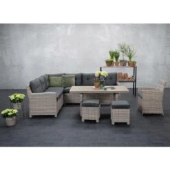Garden Impressions Alaska Lounge Dining Set Links - Vintage Willow -Tuinmeubelwinkel 1000052373 0102