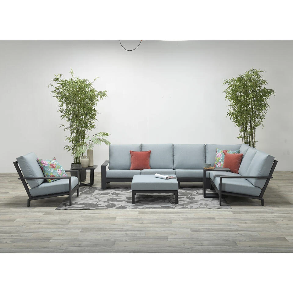 Garden Impressions Coba Lounge Set 4-delig - Mint Grey 4 Garden Impressions Coba Lounge Set 4-delig - Mint Grey - Afbeelding 2