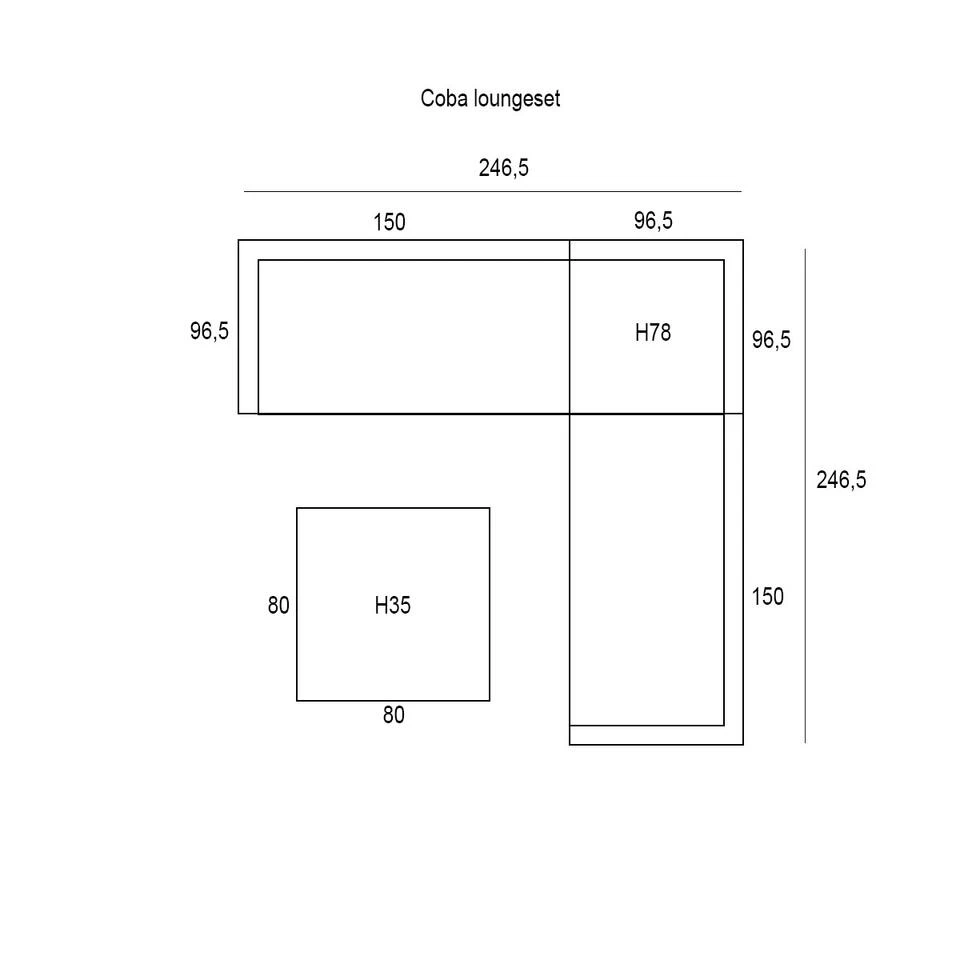 Garden Impressions Coba Lounge Set 4-delig - Mint Grey 5 Garden Impressions Coba Lounge Set 4-delig - Mint Grey - Afbeelding 3