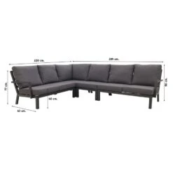 VDG Rockford/Atlanta Loungeset Antraciet - 5-delig 8 VDG Rockford/Atlanta Loungeset Antraciet - 5-delig -Tuinmeubelwinkel 1000053003 0102