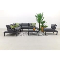 Garden Impressions Annabella Loungeset Met Loungestoel - Carbon Black -Tuinmeubelwinkel 1000053035 0102