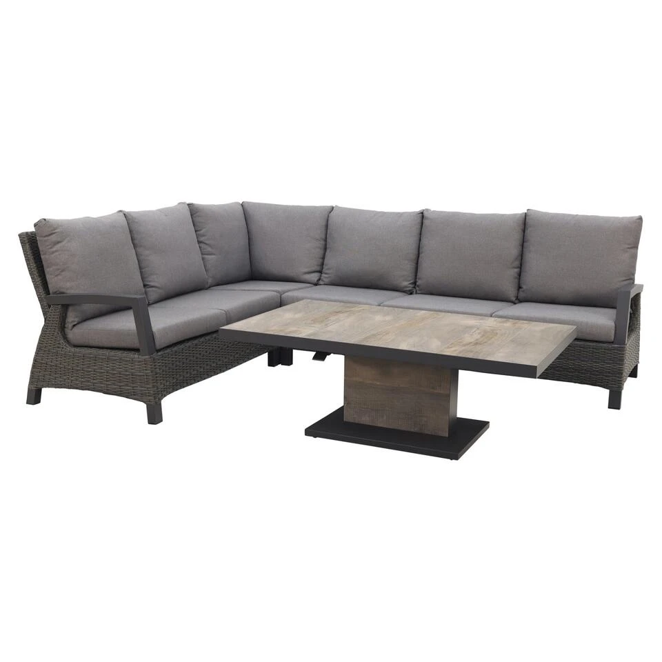 VDG Darwin/Jersey Deluxe Lounge Dining Set - Antraciet 3 VDG Darwin/Jersey Deluxe Lounge Dining Set - Antraciet