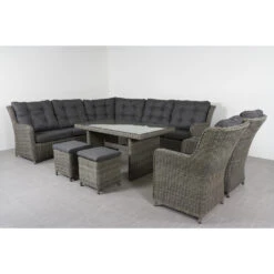 Suns Lounge Dining Set Richmond + 2 Dining Tuinstoelen -Tuinmeubelwinkel 1000053100 0102