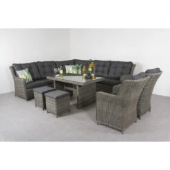Suns Lounge Dining Set Richmond + 2 Dining Tuinstoelen -Tuinmeubelwinkel 1000053100 0103