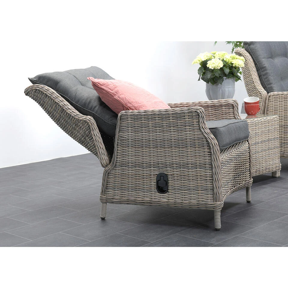 Garden Impressions Santa Rosa Relax Tuinstoel+voetenbank Vintage 4 Garden Impressions Santa Rosa Relax Tuinstoel+voetenbank Vintage - Afbeelding 2