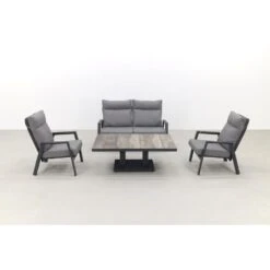 VDG Azoren/Jersey Stoel-bank Loungeset 4-delig Verstelbaar - Antraciet 8 VDG Azoren/Jersey Stoel-bank Loungeset 4-delig Verstelbaar - Antraciet -Tuinmeubelwinkel 1000054732 0102