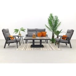 VDG Azoren/Jersey Stoel-bank Loungeset 4-delig Verstelbaar - Antraciet 9 VDG Azoren/Jersey Stoel-bank Loungeset 4-delig Verstelbaar - Antraciet -Tuinmeubelwinkel 1000054732 0103