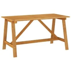VidaXL Tuintafel 140x70x73,5 Cm Massief Acaciahout