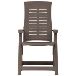 VidaXL Tuinstoelen 2 St Verstelbaar Kunststof Mokka -Tuinmeubelwinkel 1000056537 0103
