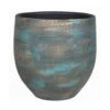 Floran Plantenpot - Blauw Met Goud - Keramiek - 14 Cm 2 Floran Plantenpot - Blauw Met Goud - Keramiek - 14 Cm -Tuinmeubelwinkel 1000056690