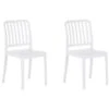 Beliani Tuinstoel SERSALE - Wit Synthetisch Materiaal 1 Beliani Tuinstoel SERSALE - Wit Synthetisch Materiaal -Tuinmeubelwinkel 1000064611