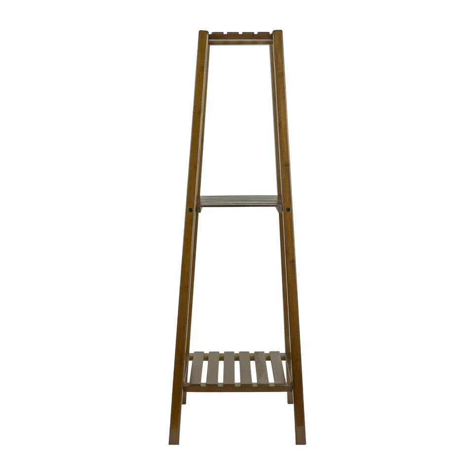 QUVIO Plantenstandaard 3 Laags Hout - Donkerbruin 6 QUVIO Plantenstandaard 3 Laags Hout - Donkerbruin - Afbeelding 4