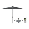Platinum Riva Stokparasol 3 M. Rond - Antraciet Met Voet En Hoes 2 Platinum Riva Stokparasol 3 M. Rond - Antraciet Met Voet En Hoes -Tuinmeubelwinkel 1000073231