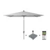 Platinum Riva Stokparasol 2.5x2.5 - Light Grey Met Voet En Hoes 2 Platinum Riva Stokparasol 2.5x2.5 - Light Grey Met Voet En Hoes -Tuinmeubelwinkel 1000073234
