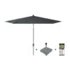 Platinum Riva Stokparasol 2.5x2.5 - Antraciet Met Voet En Hoes 1 Platinum Riva Stokparasol 2.5x2.5 - Antraciet Met Voet En Hoes -Tuinmeubelwinkel 1000073267