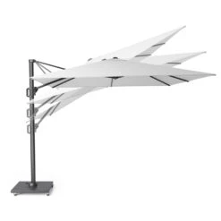 Platinum Voyager Rechthoek Zweefparasol T1 3x2 M. - Antraciet -Tuinmeubelwinkel 1000073309 0102