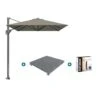 Platinum Voyager Zweefparasol T1 3x2 M. - Taupe Met Voet En Hoes -Tuinmeubelwinkel 1000073314