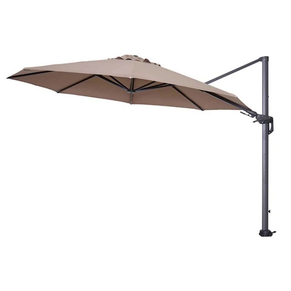 Garden Impressions Hawaii Zweefparasol 350 Cm. Rond - Taupe 3 Garden Impressions Hawaii Zweefparasol 350 Cm. Rond - Taupe