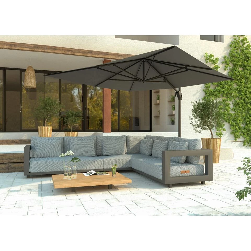 4-Seasons Hacienda Zweefparasol 300x400 - Charcoal 4 4-Seasons Hacienda Zweefparasol 300x400 - Charcoal - Afbeelding 2