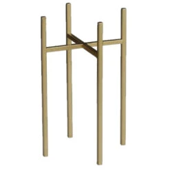 Mica Decorations Plantenstandaard - Verhoger - Goud - H25 X B14 Cm