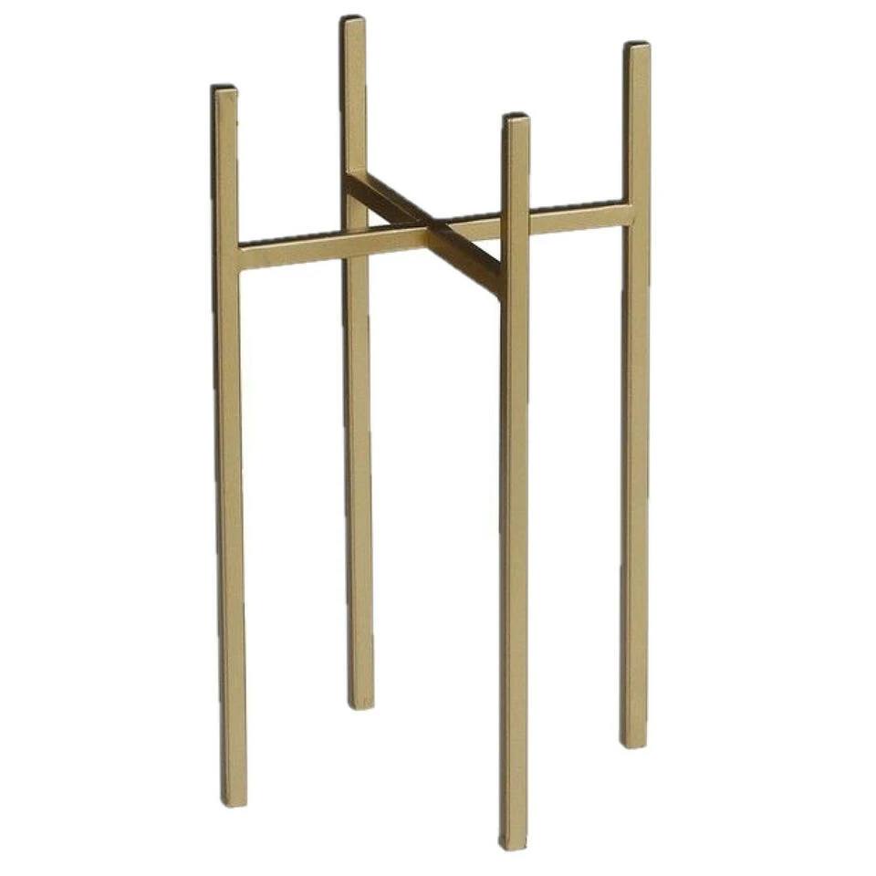 Mica Decorations Plantenstandaard - Verhoger - Goud - H25 X B14 Cm 3 Mica Decorations Plantenstandaard - Verhoger - Goud - H25 X B14 Cm