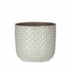 Mica Decorations - Plantenpot-bloempot - Keramiek Wit - D12 X H11 Cm -Tuinmeubelwinkel 1000077031